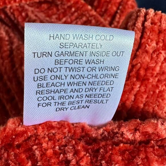 Womens Sweater Size XS Orange Bold Twee Academic Fisherman Ski Outdoors School - Picture 8 of 8